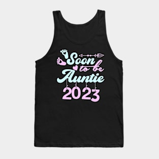 Soon to be Auntie 2023 First Time Mom Tank Top